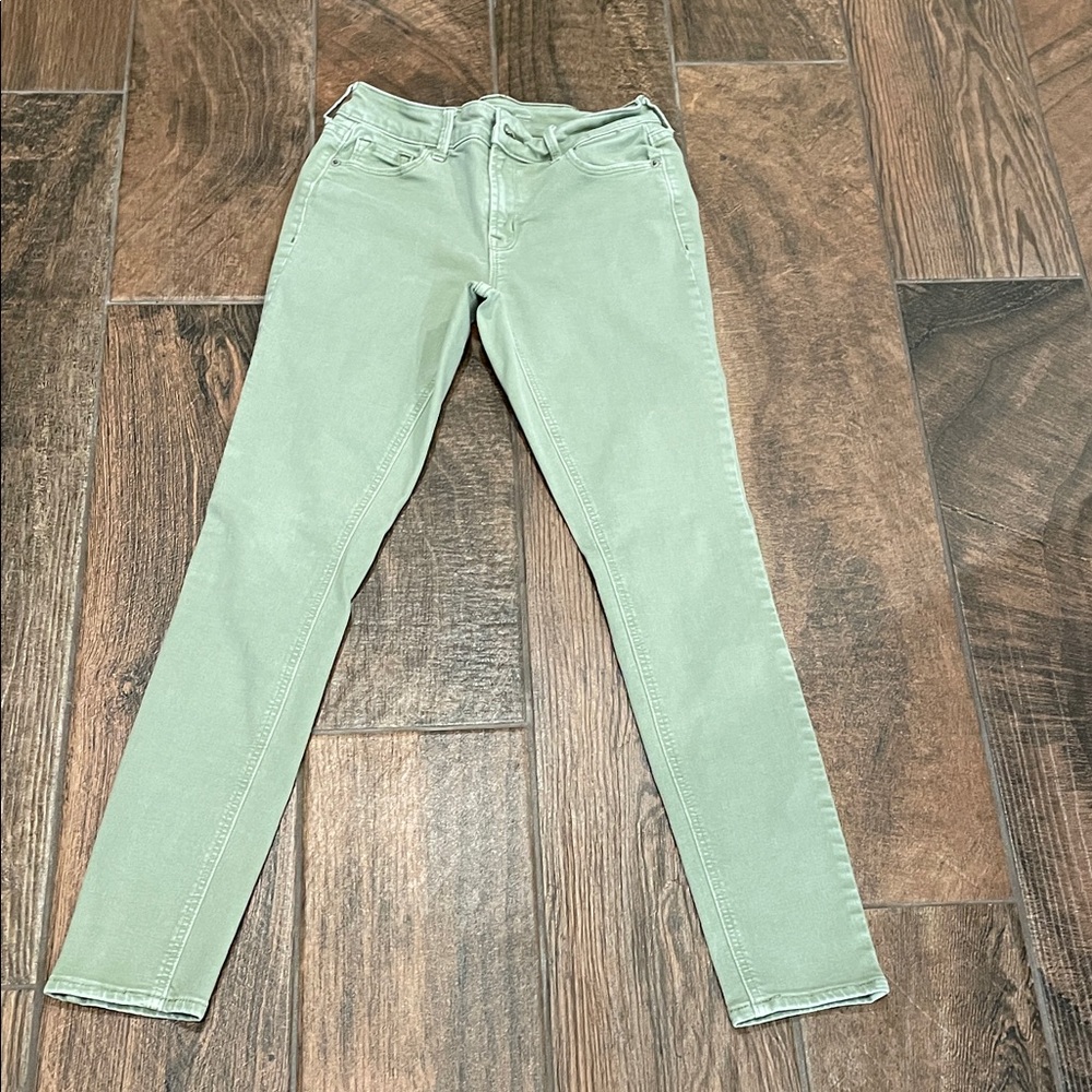 Women's Green Jeans Rock Star